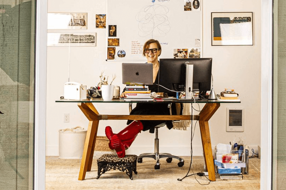 Woman working at desk